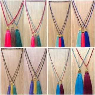 fashion necklace crystal beads tassels wholesale price free shipping